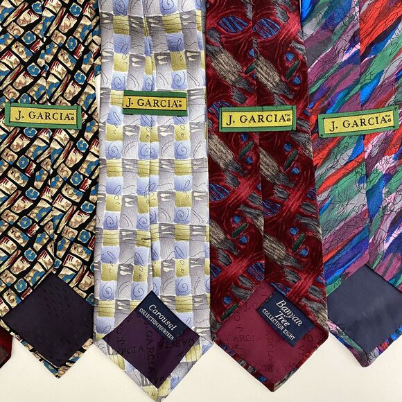 J Jerry Garcia Silk Tie Abstract Art Banyan Tree Carousel Neckties Lot of 6 - Picture 8 of 13